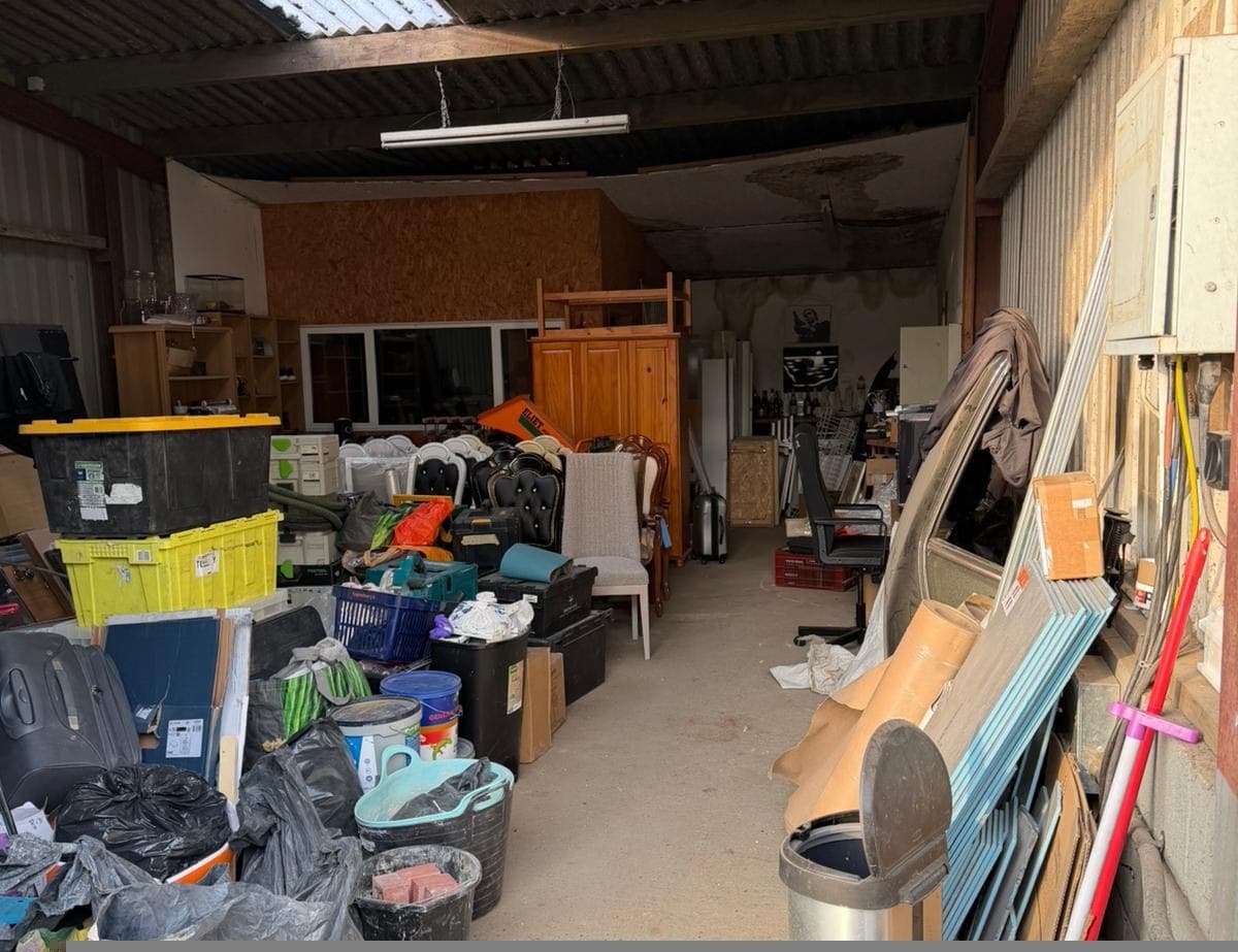 Building work in progress, ceiling wiring, boiler and first-fix services